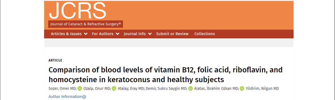 JCRS'da yayınlanan makalemiz